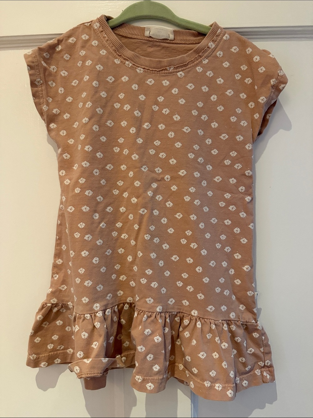 1+ in the family Girls' Floral Ruffle Hem Dress — Dusty Rose